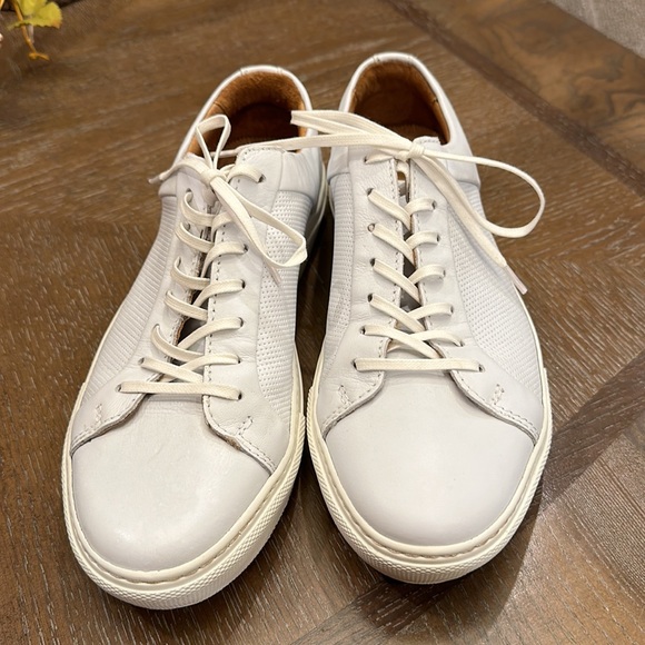 White Leather Sneakers/Tennis Shoes - Picture 2 of 4
